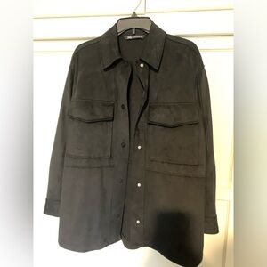 Zara black shacket